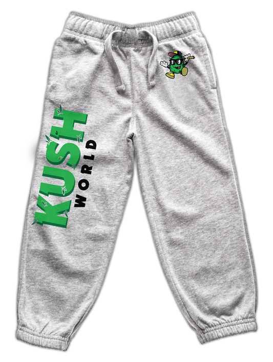 KUSH WORLD SWEATPANTS - LETTERS AND LOGO