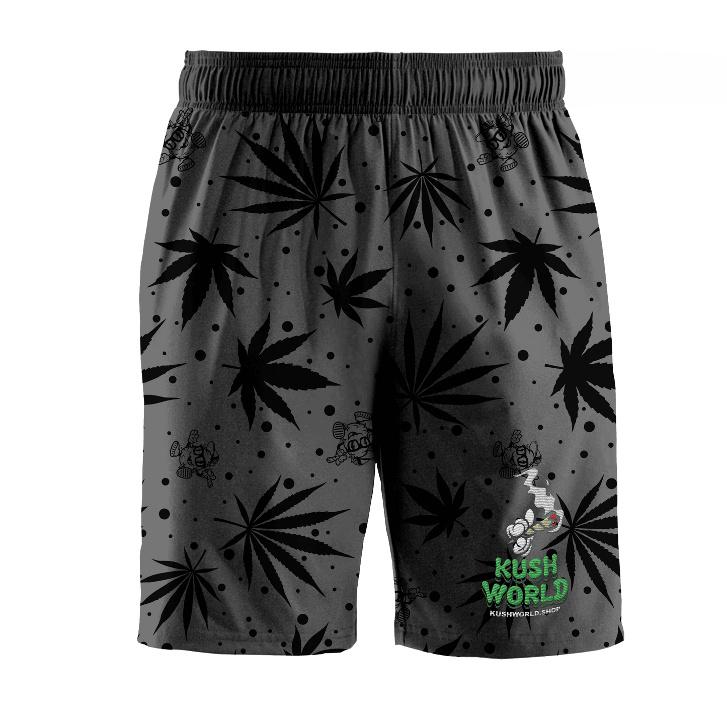 KUSH WORLD WEED SHORTS - EMBROIDERED LOGO