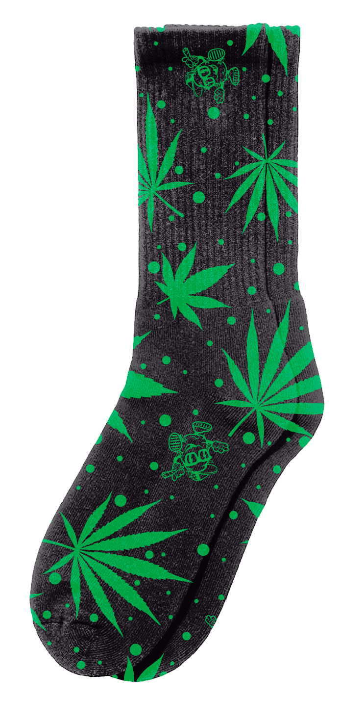 KUSH WORLD SOCKS - GREEN KUSH WEED
