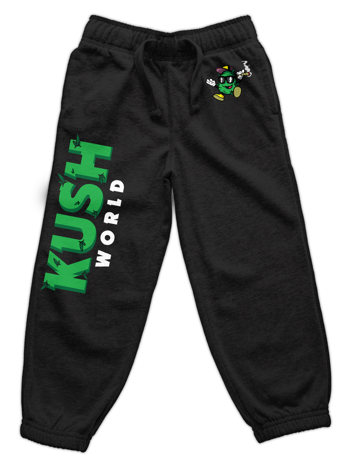 KUSH WORLD SWEATPANTS - LETTERS AND LOGO