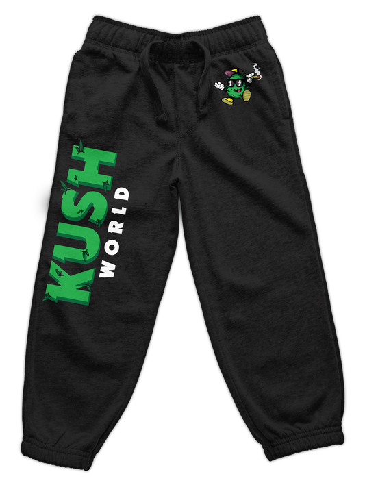 KUSH WORLD SWEATPANTS - LETTERS AND LOGO