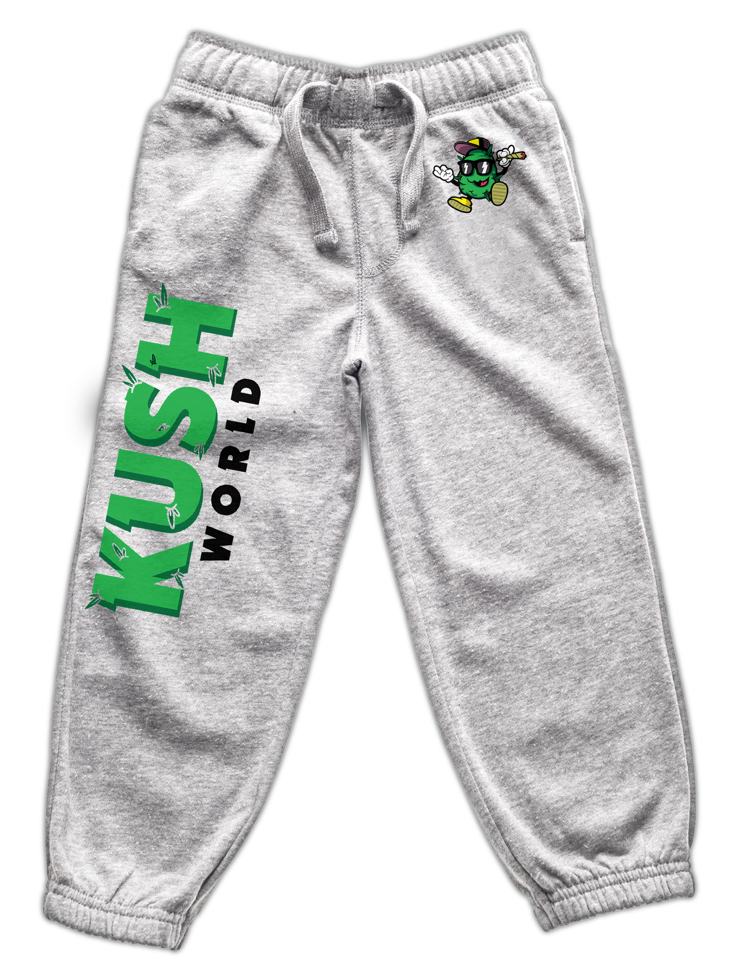 KUSH WORLD SWEATPANTS - LETTERS AND LOGO