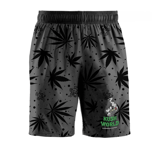 KUSH WORLD WEED SHORTS - EMBROIDERED LOGO