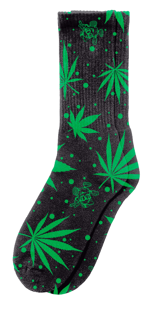 KUSH WORLD SOCKS - GREEN KUSH WEED