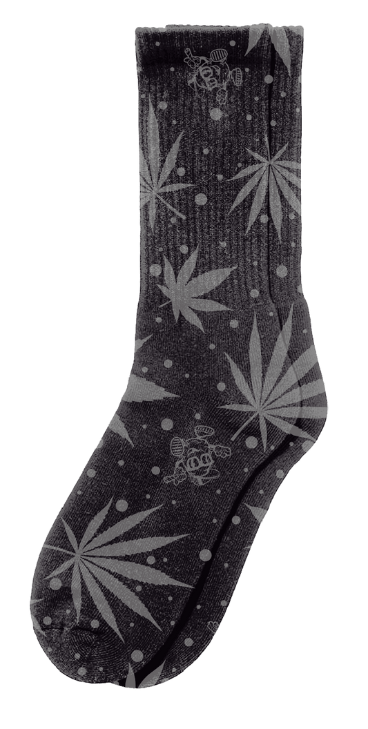 KUSH WORLD SOCKS - BLACK KUSH WEED